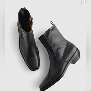 Madewell The Idris Ankle Boot in True Black Size 8 $198